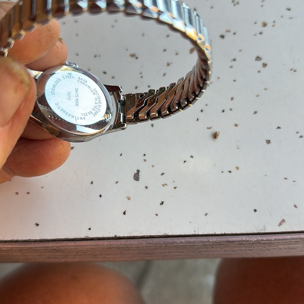 Vintage Women’s Zales Braille Silvertone Wrist Watch Swiss Made - Picture 6 of 9
